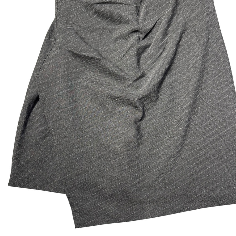 NWT New $179 Nicole Miller Grey Short Sleeve Asymmetrical Hem Dress Size 14 - Picture 4 of 9